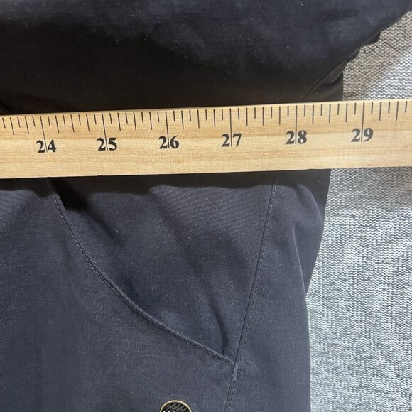 Superdry Quarter Snap Button Jacket Women Sz 10 Waist Drawstring Lined Black - Picture 11 of 14